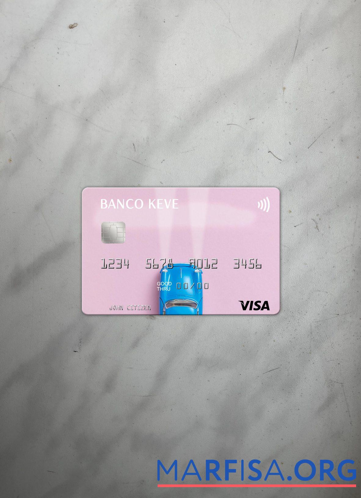 Downloadable Angola Banco Keve visa card photolook front sample